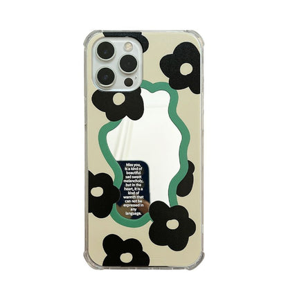 Case Floral Mirrored Phone