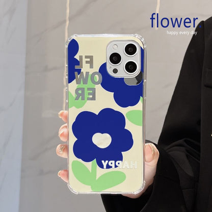 Case Floral Mirrored Phone