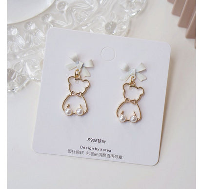 Alloy Earring Dangle Bear