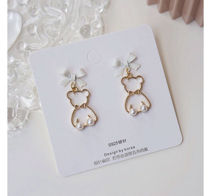 Alloy Earring Dangle Bear