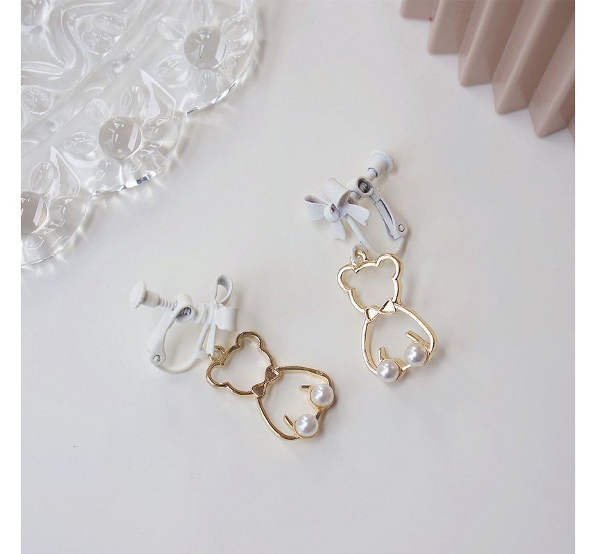 Alloy Earring Dangle Bear