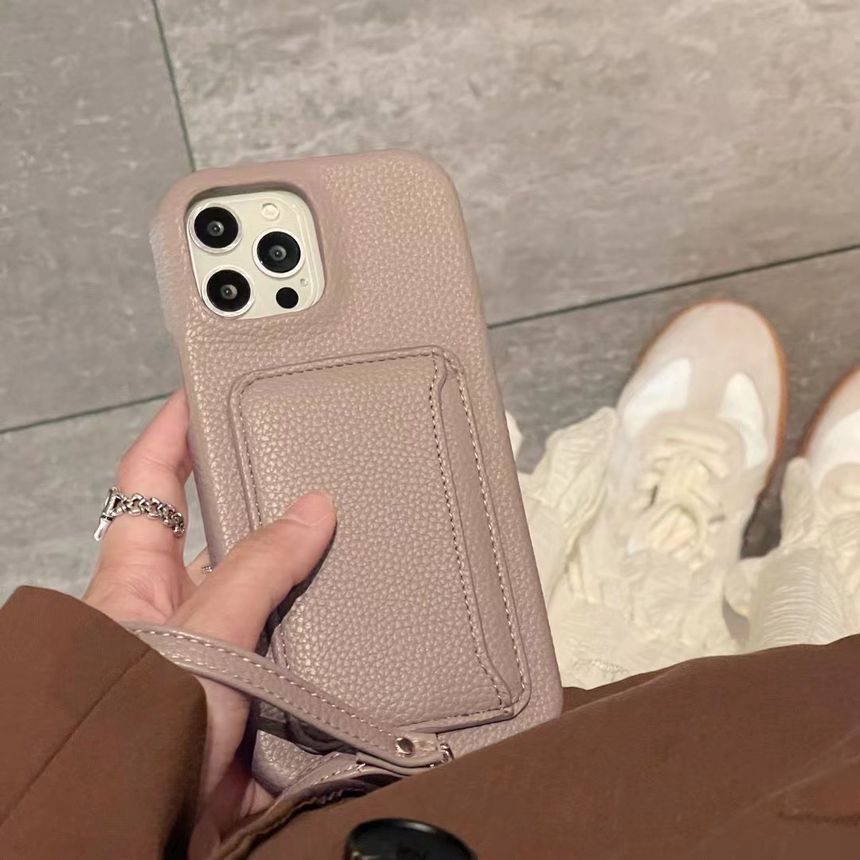 Case Phone Holder Faux Leather Card