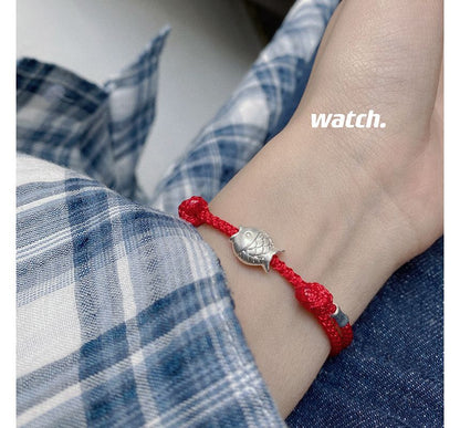 String Fish Bracelet Silver