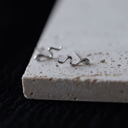 Silver Snake Sterling Earring