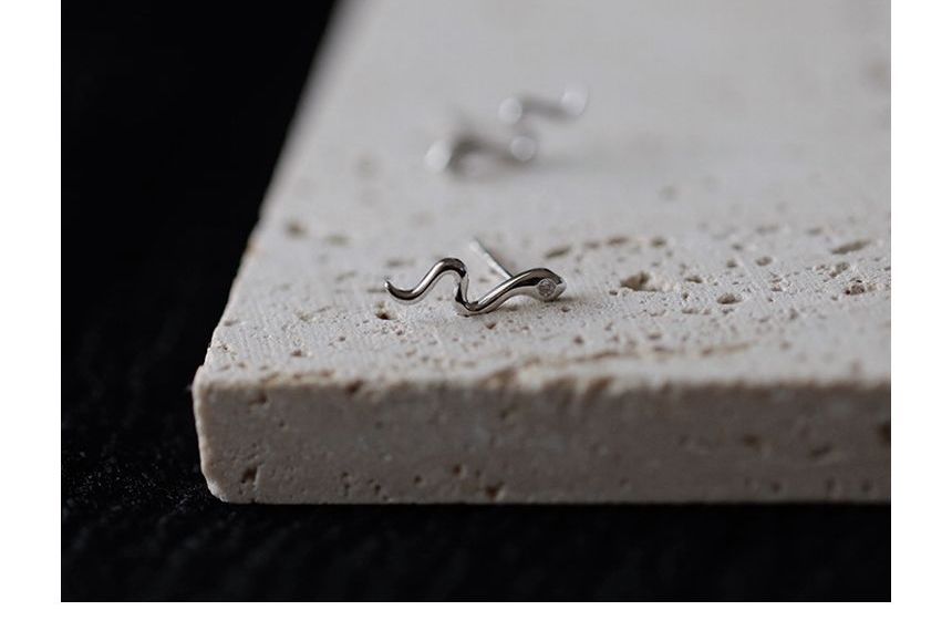 Silver Snake Sterling Earring