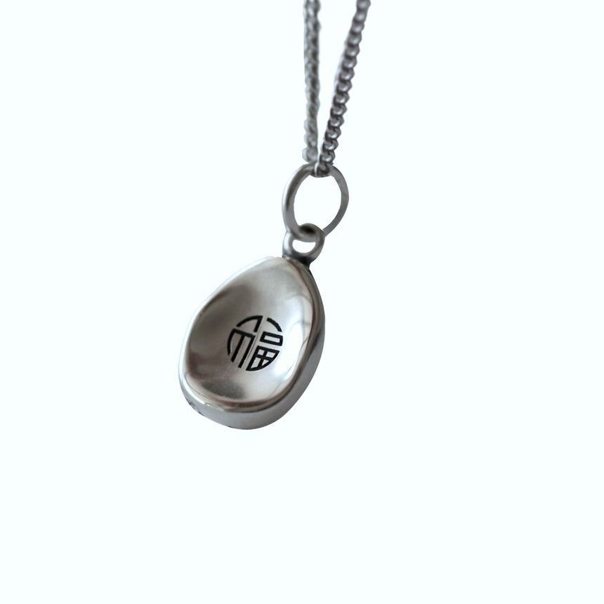 Necklace Pendant Chinese Characters Silver