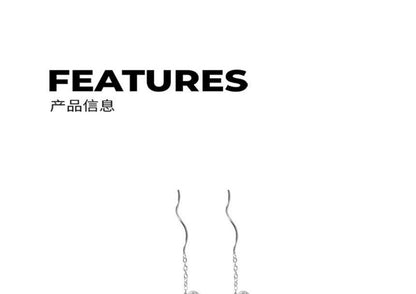 Dangle Heart Silver Sterling Earring