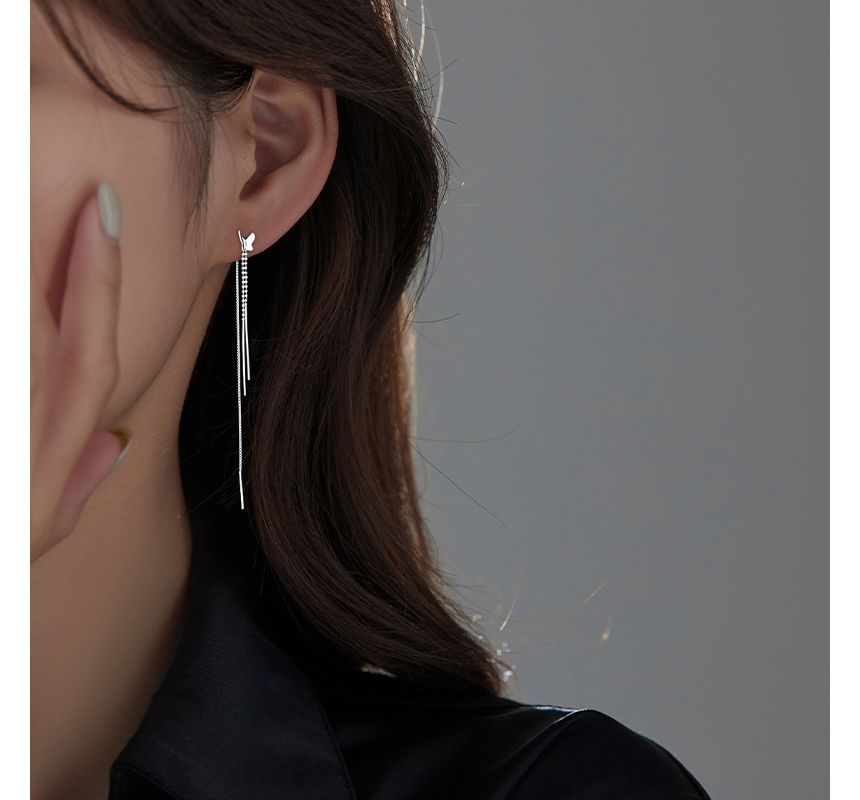 Butterfly Fringed Silver Sterling Earring