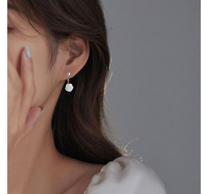 Sterling Silver Earring Floral Dangle