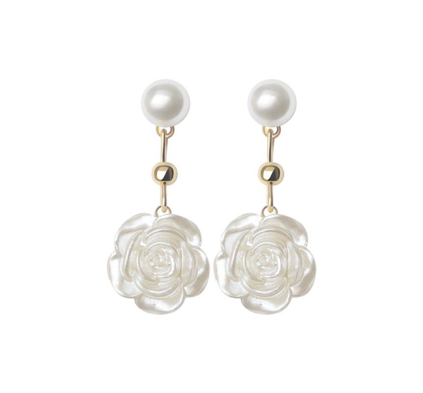 Sterling Silver Earring Floral Dangle