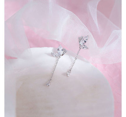 Earring Butterfly Dangle Sterling Silver