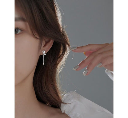 Earring Butterfly Dangle Sterling Silver