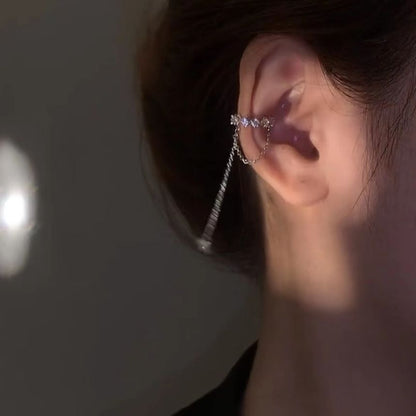 Alloy Earring Rhinestone Cuff