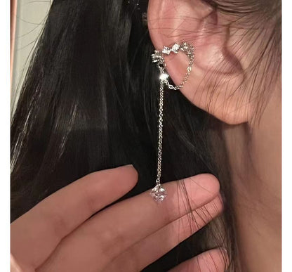 Alloy Earring Rhinestone Cuff