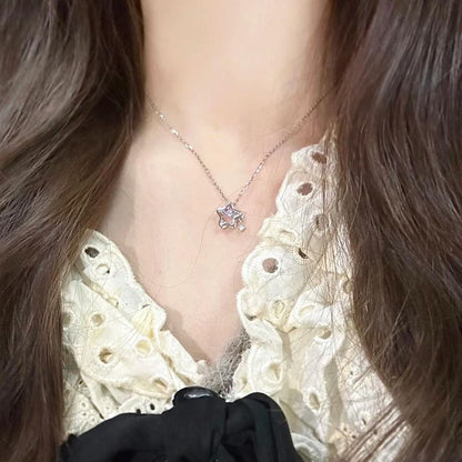 Alloy Choker Star Pendant