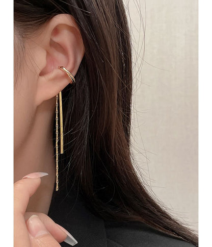 Alloy Earring Cuff Fringed