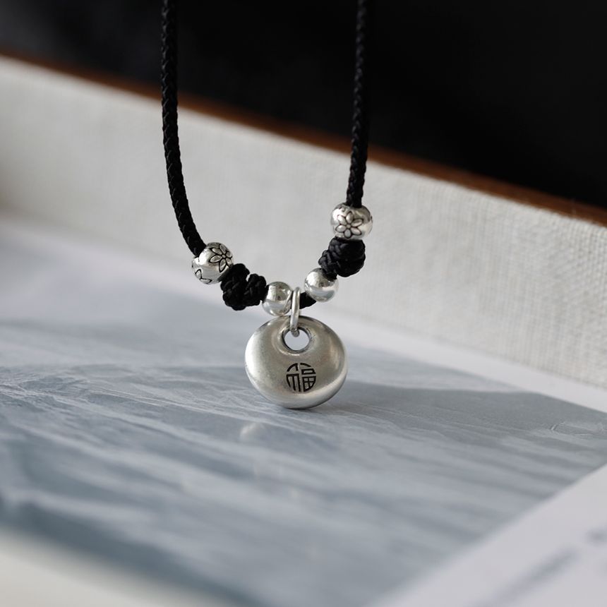 Silver Simple Necklace Sterling Pendant