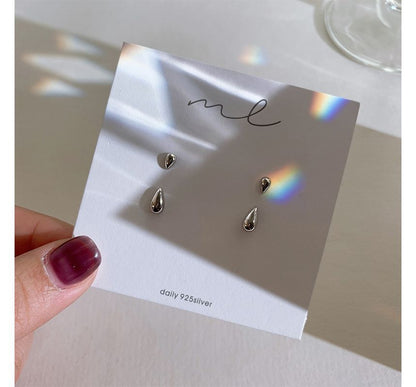 Earring Sterling Droplet Silver