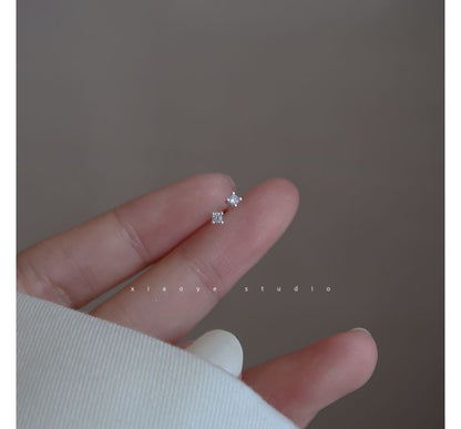 Sterling Rhinestone Stud Silver Earring