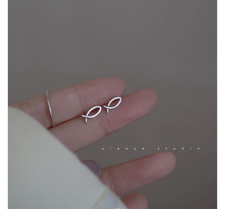 Sterling Silver Earring Fish