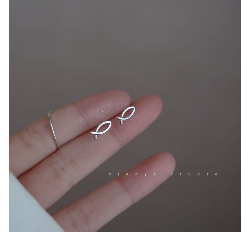 Sterling Silver Earring Fish
