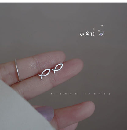 Sterling Silver Earring Fish