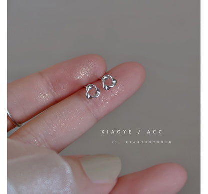 Silver Twisted Sterling Triangle Earring