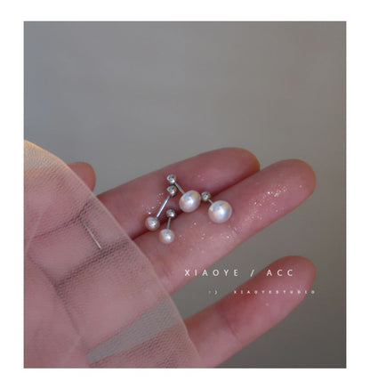 Pearl Freshwater Through Silver Earring Sterling