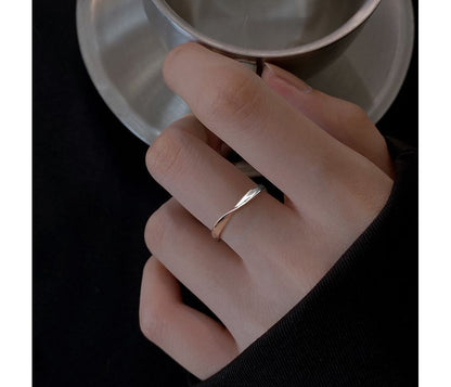 Silver Sterling Twisted Open Ring