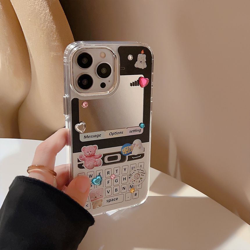 Mirrored Cellphone Case Print Vintage Phone