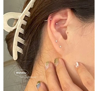 Earring 2 Set: Rhinestone Pair Stud Alloy