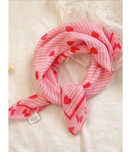 Sunglasses Cat Eye / Heart Headkerchief Print