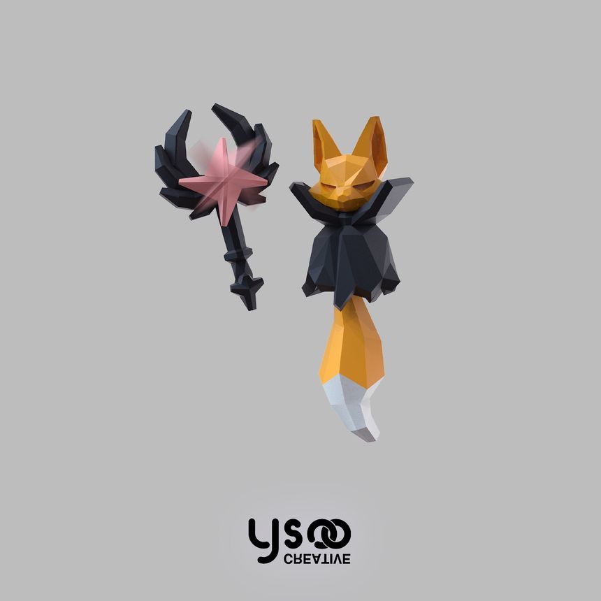 Magic Staff Halloween Earring Fox