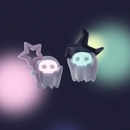 Halloween ) Stud ( Ghost Sterling Various Earring Designs Silver