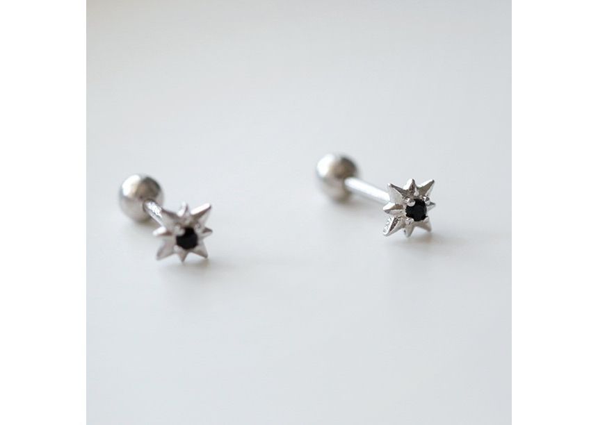Earring Star Sterling Stud Silver