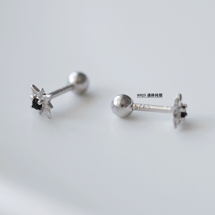 Earring Star Sterling Stud Silver