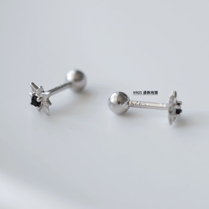 Earring Star Sterling Stud Silver