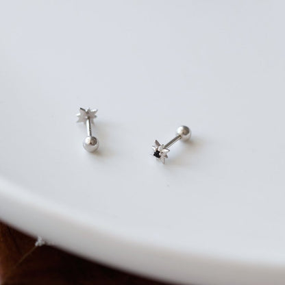 Earring Star Sterling Stud Silver