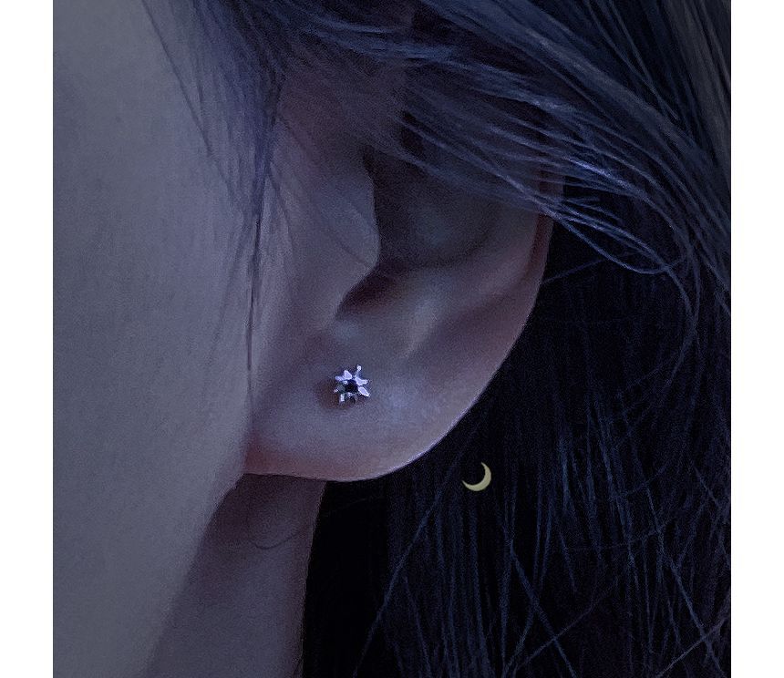 Earring Star Sterling Stud Silver