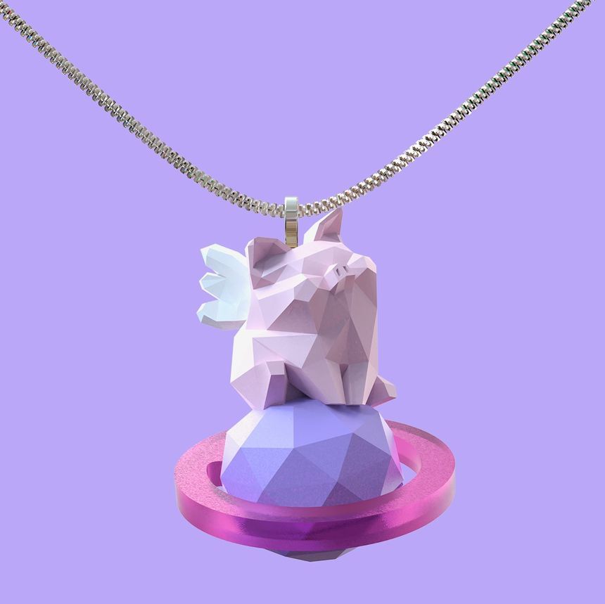 Planet Necklace Pig