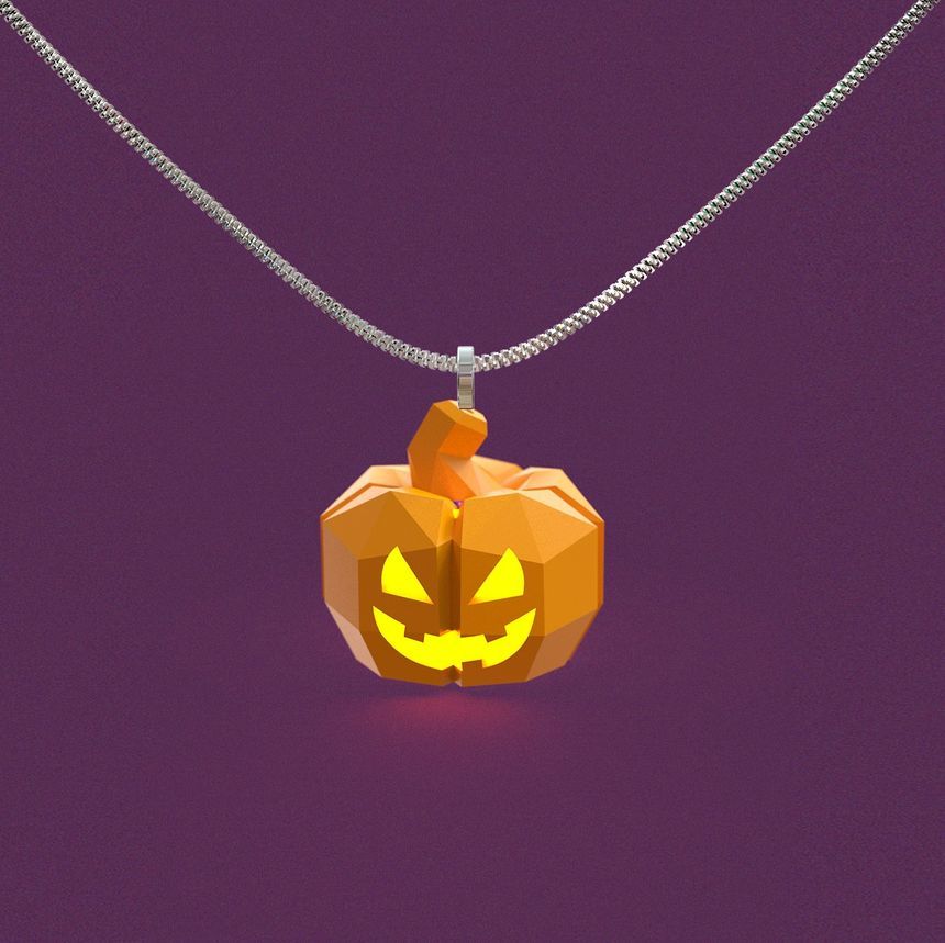 Lantern Necklace Pumpkin Halloween