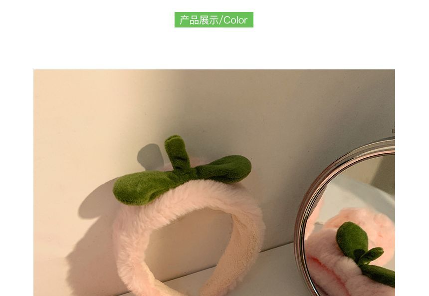 Chenille Peach / Hair Wrist Tie Band Headband