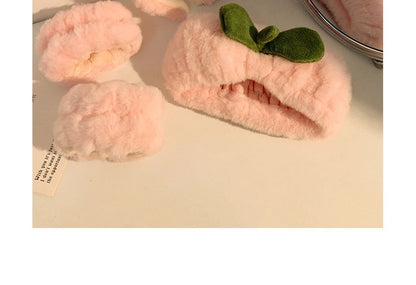 Chenille Peach / Hair Wrist Tie Band Headband