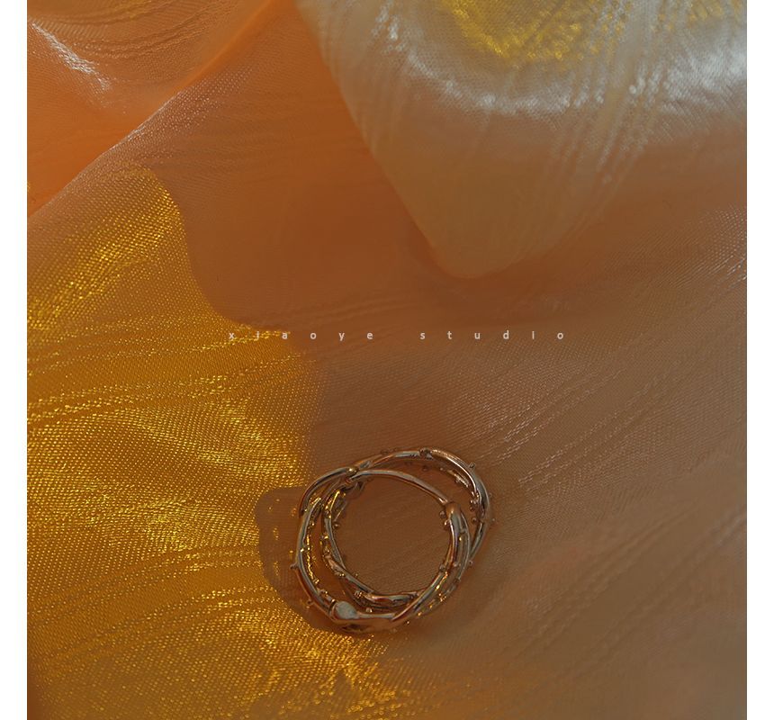 Earring Sterling Thorn Silver Hoop