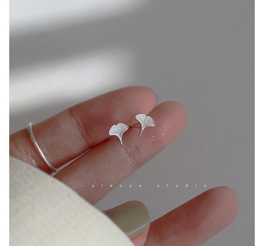 Stud Silver Earring Leaf