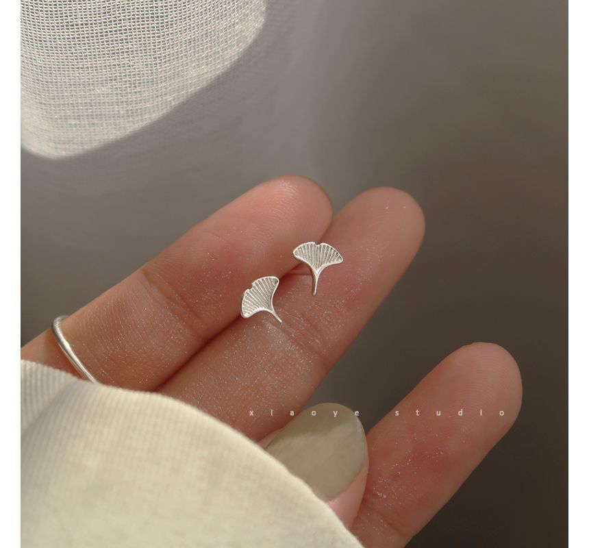 Stud Silver Earring Leaf