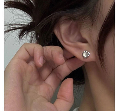 Earring Agate Stud Alloy
