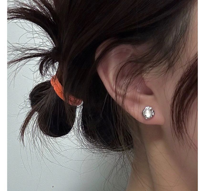 Earring Agate Stud Alloy