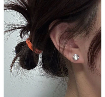 Earring Agate Stud Alloy