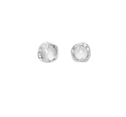 Earring Agate Stud Alloy